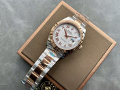 DATEJUST II GOLD STEEL WHITE DIAL ARABIC NUMERALS OYSTER BRACELET