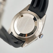 DATEJUST II 41MM STAINLESS STEEL CASE WIMBLEDON DIAL RUBBER STRAP