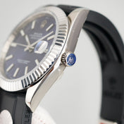 DATEJUST II 41MM STAINLESS STEEL BLUE DIAL RUBBER STRAP