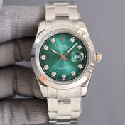 DATEJUST 41MM STEEL SMOOTH BEZEL DIAMOND NUMERALS