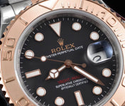 YACHT-MASTER EVEROSE GOLD BLACK DIAL