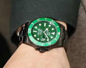 SUBMARINER 40MM CUSTOM ALL BLACK GREEN BEZEL