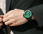 SUBMARINER 40MM CUSTOM ALL BLACK GREEN BEZEL