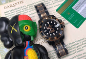 SUBMARINER DATE 40 CUSTOM GOLD BLACK HAND ENGRAVED