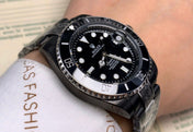 SUBMARINER DATE 40 CUSTOM ALL BLACK HAND ENGRAVED