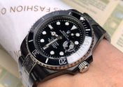 SUBMARINER DATE 40 CUSTOM ALL BLACK HAND ENGRAVED
