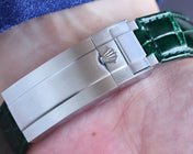 SUBMARINER DATE 40 STEEL CASE GOLD GREEN CERAMIC LEATHER