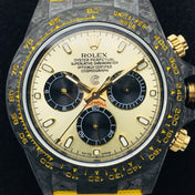 DAYTONA 40MM CUSTOM CARBON FILBER CREAM DIAL YELLOW TEXTILE