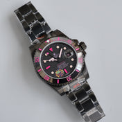SUBMARINER CUSTOM BLAKEN BLACK PINK NUMERALS