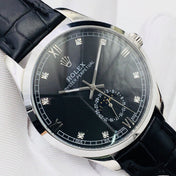 OYSTER PERPETUAL 41 MOONPHASE STEEL CASE BLACK DIAL