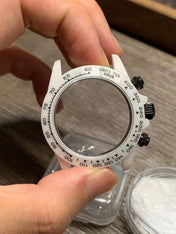 DAYTONA CUSTOM AET 40MM CUSTOM WHITE CERAMIC BLACK WHITE DIAL