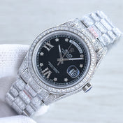 DAY-DATE 41 SILVER CUSTOM ALL DIAMOND