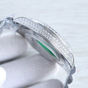 DAY-DATE 41 SILVER CUSTOM ALL DIAMOND