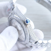 DAY-DATE 41 SILVER CUSTOM ALL DIAMOND