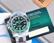 GMT-MASTER II CUSTOM GREEN BLACK BEZEL GREEN DIAL OYSTER BRACELET