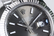 DATEJUST 41 GREY DIAL SILVER CASE
