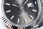 DATEJUST 41 GREY DIAL SILVER CASE