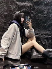 CHANEL 25S HOODED ZIP JACKET 382
