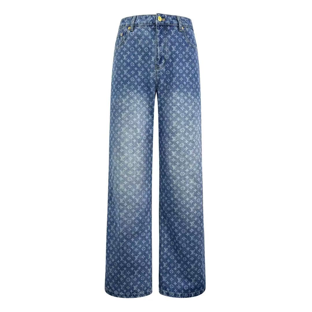 LV MONOGRAM FLARED JEANS IN MONOGRAM MOTIF DENIM