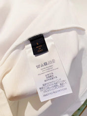 LV White Logo T-Shirt White Cotton