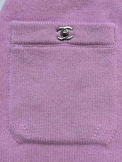 CC ICONIC SKIRT IN PINK WOOL KNIT WITH FRONT POCKETS