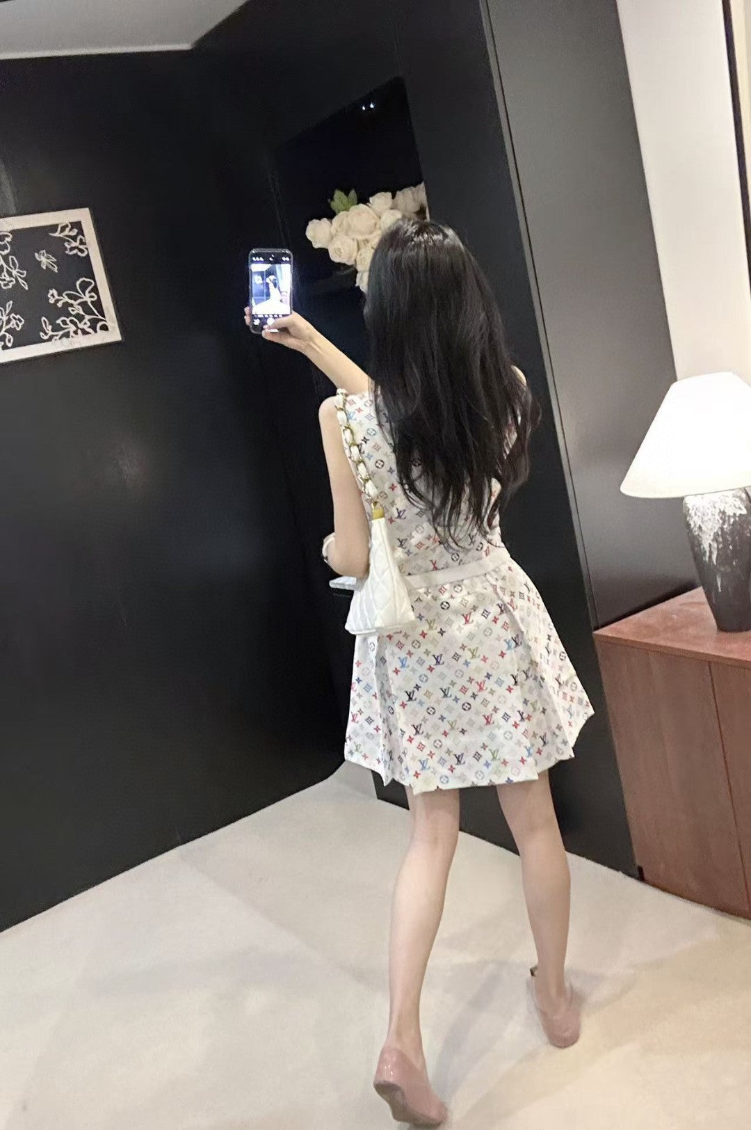 LV DRESS IN MULTICOLOR MONOGRAM COTTON