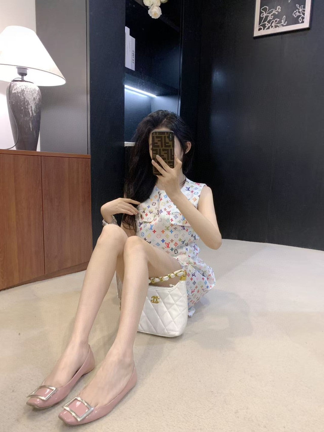 LV DRESS IN MULTICOLOR MONOGRAM COTTON