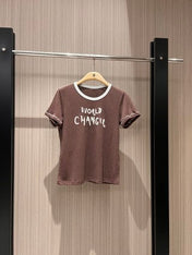 CC Embroidered Collared T-shirt Cotton