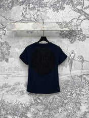Loewe 25 Hollow Lace Short Sleeves t-shir Cotton