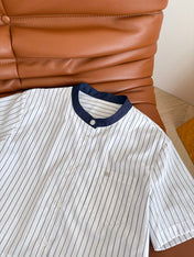 CC 25 Strped Shirt White Cotton