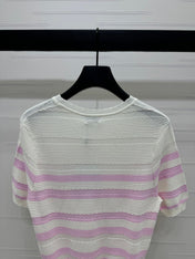 CHANEL SHORT-SLEEVE KNIT TOP 269464