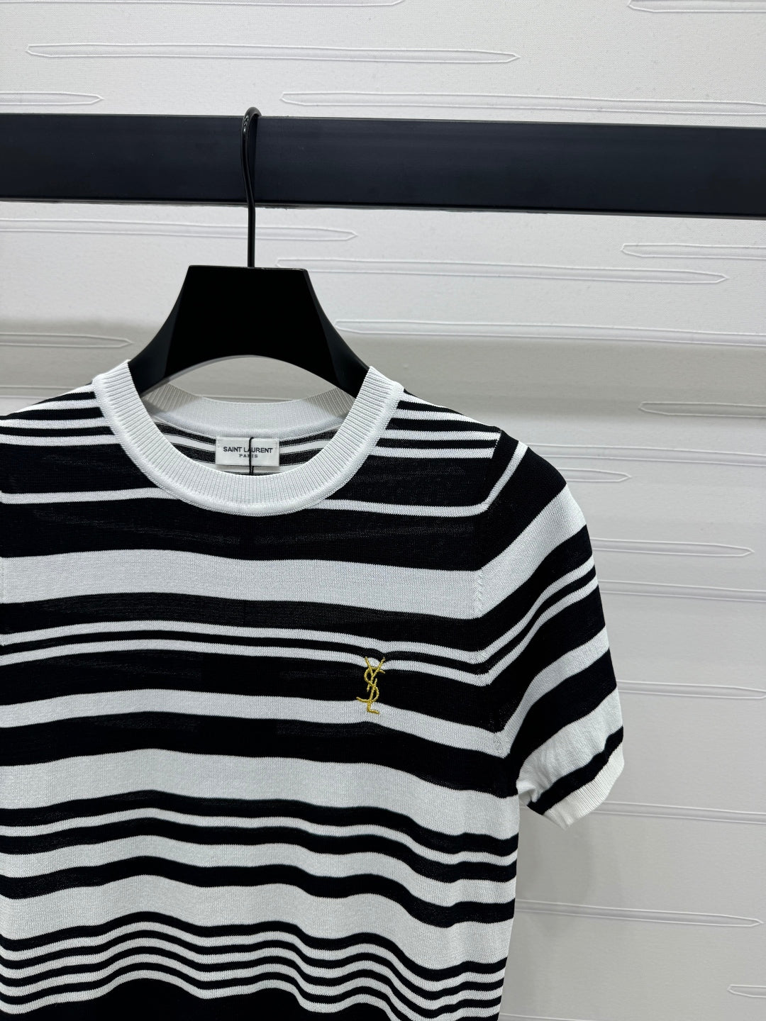 YSL 25S WHITE COLLAR SHORT SLEEVE T-SHIRT 264092