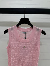 CHANEL 25S HOLLOW KNIT VEST 264158