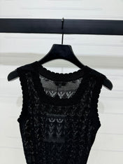 CHANEL 25S HOLLOW KNIT VEST 264156