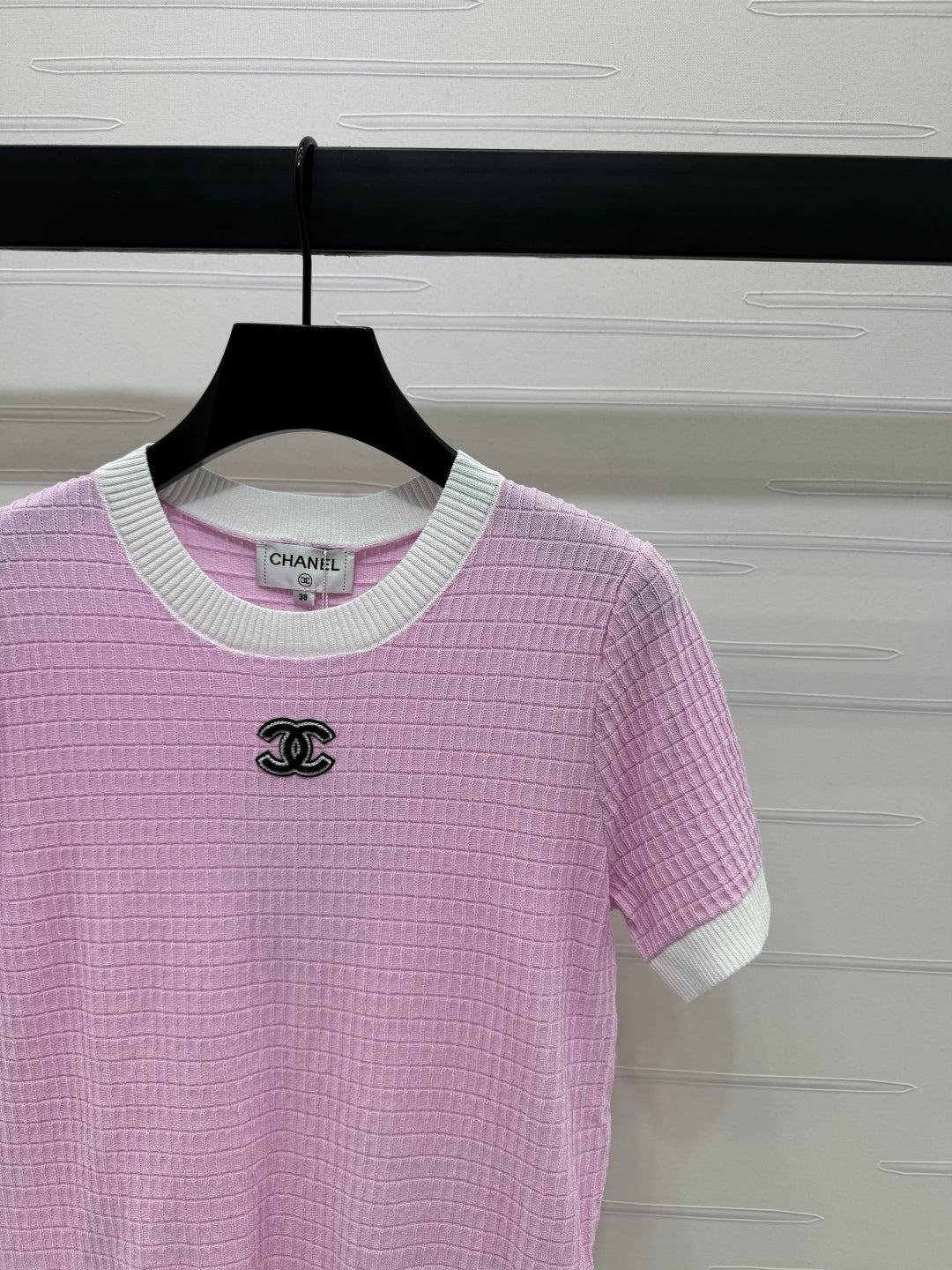 CHANEL 25S DOUBLE C LOGO KNIT SHORT SLEEVE 264073