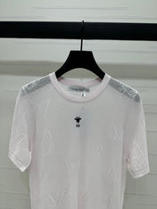 DIOR 25S BUTTERFLY WOVEN T-SHIRT 264062