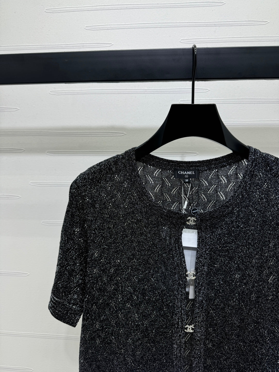 CHANEL SHORT-SLEEVE SEQUINNED KNIT CARDIGAN 269407