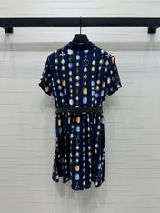LV SHORT-SLEEVE BELTED DRESS 269529
