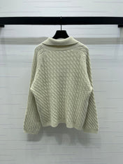 MIUMIU HALF-ZIP KNITTED PULLOVER WITH COLLAR STYLE 485