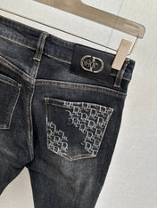 BLACK DENIM JEANS FEATURING THE DIOR OBLIQUE MOTIF ON BACK POCKET