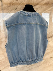 CHANEL 25S SLEEVELESS DENIM VEST 391