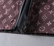 LV WINE RED MONOGRAM AND BLACK DOUBLE-SIDED WINDBREAKER 238976