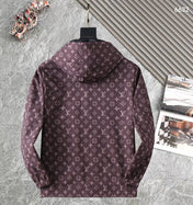 LV WINE RED MONOGRAM AND BLACK DOUBLE-SIDED WINDBREAKER 238976