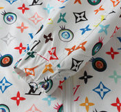 LV WHITE WINDBREAKER WITH COLORFUL MONOGRAM 238983