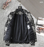 LV SHIRT JACKET IN BLACK MIX WHITE MONOGRAM JACQUARD FABRIC 238989