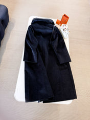 HERMES 25S LONG STAND-COLLAR CASHMERE COAT 257