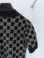 GUCCI 26S SHORT-SLEEVE KNIT POLO SHIRT 248