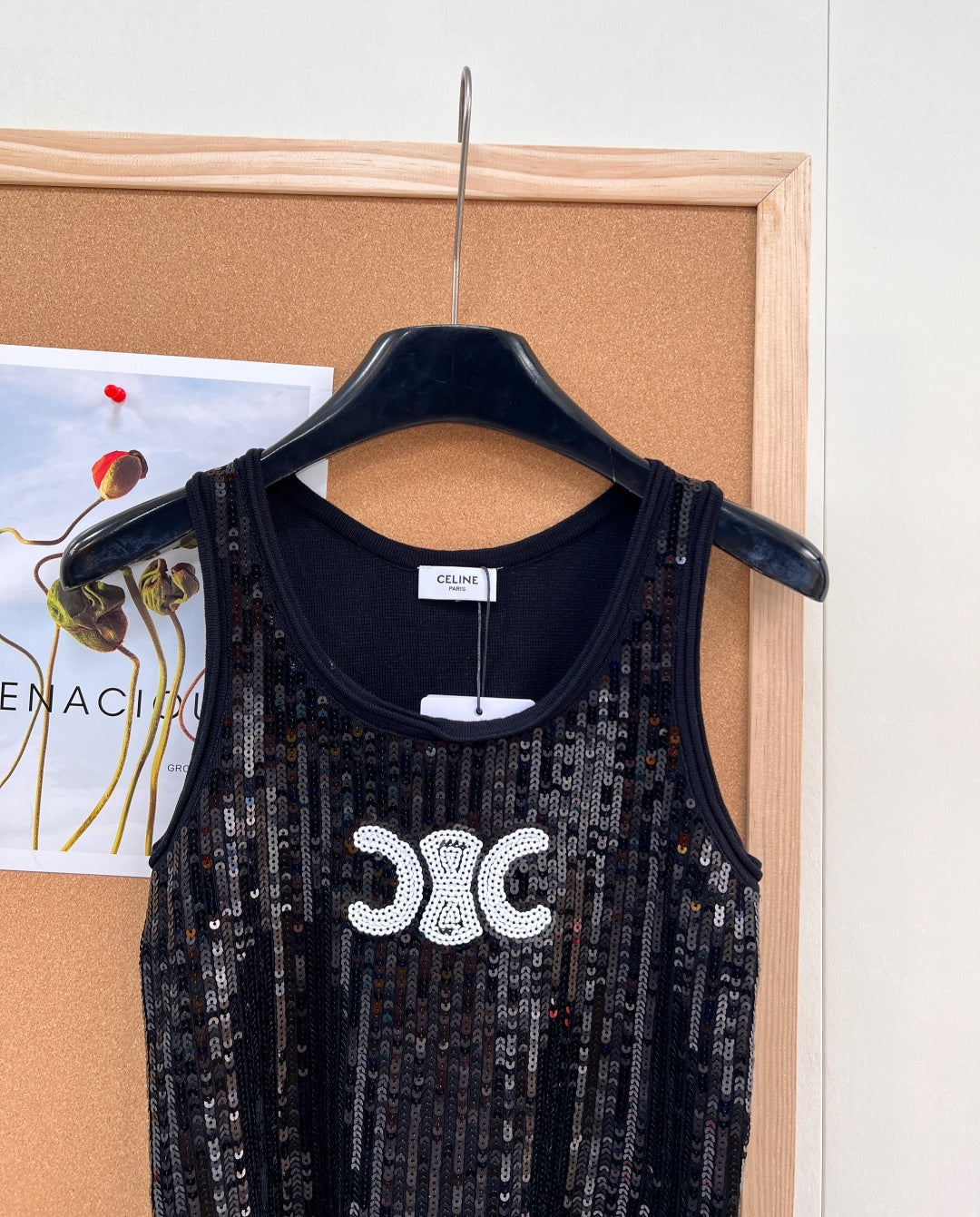CELINE 26S SEQUIN KNIT TANK TOP 142