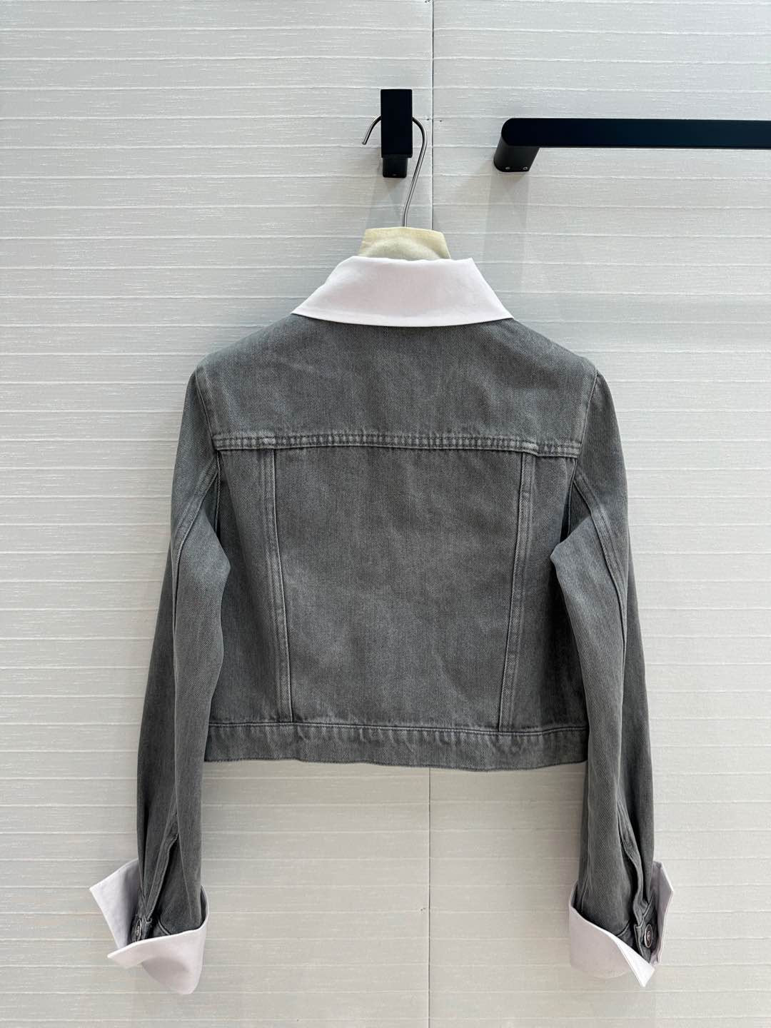 CC 25 Denim Jacket Gray mix White Cotton