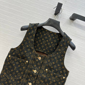 LV  DENIM SLEEVELESS TOP WITH LOGO 264405